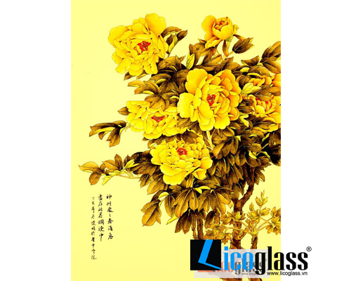 TRANH KÍNH HOA MẪU ĐƠN LCG13