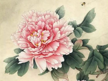 Thi công tranh kính hoa mẫu đơn màu hồng