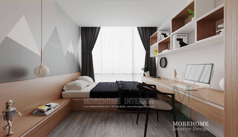 Mẫu giường ngủ hiện đại được thiết kế thông minh với sự kết hợp của ngăn tủ, giúp cho gia chủ dễ dàng sử dụng và lưu trữ những vật dụng cá nhân hay quần áo của mình.