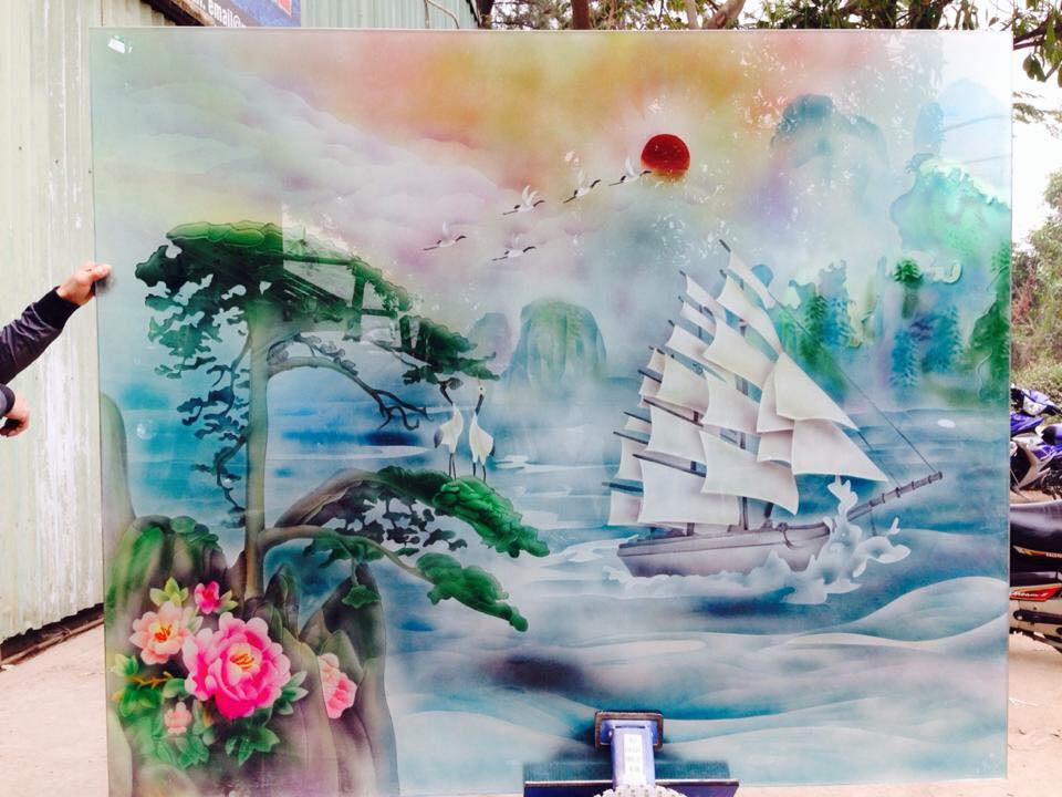 Những mẫu tranh kính 3D phong thủy tốt cho văn phòng