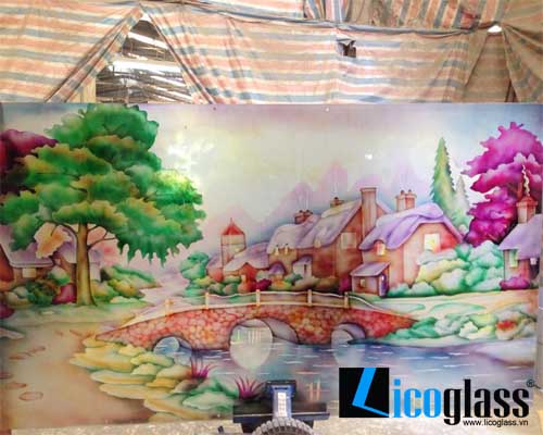 Ý nghĩa tranh kính phong cảnh làng quê Việt Nam