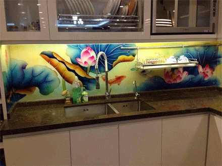 Kính màu ốp bếp MOREGLASS