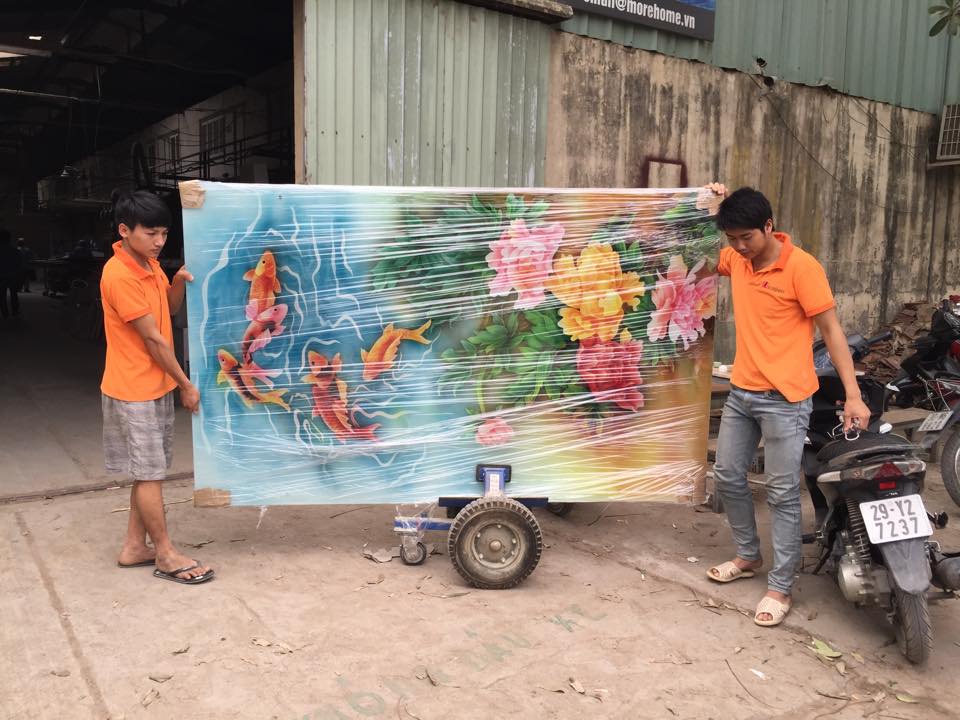 tranh kính nghệ thuật vách kính nghệ thuật